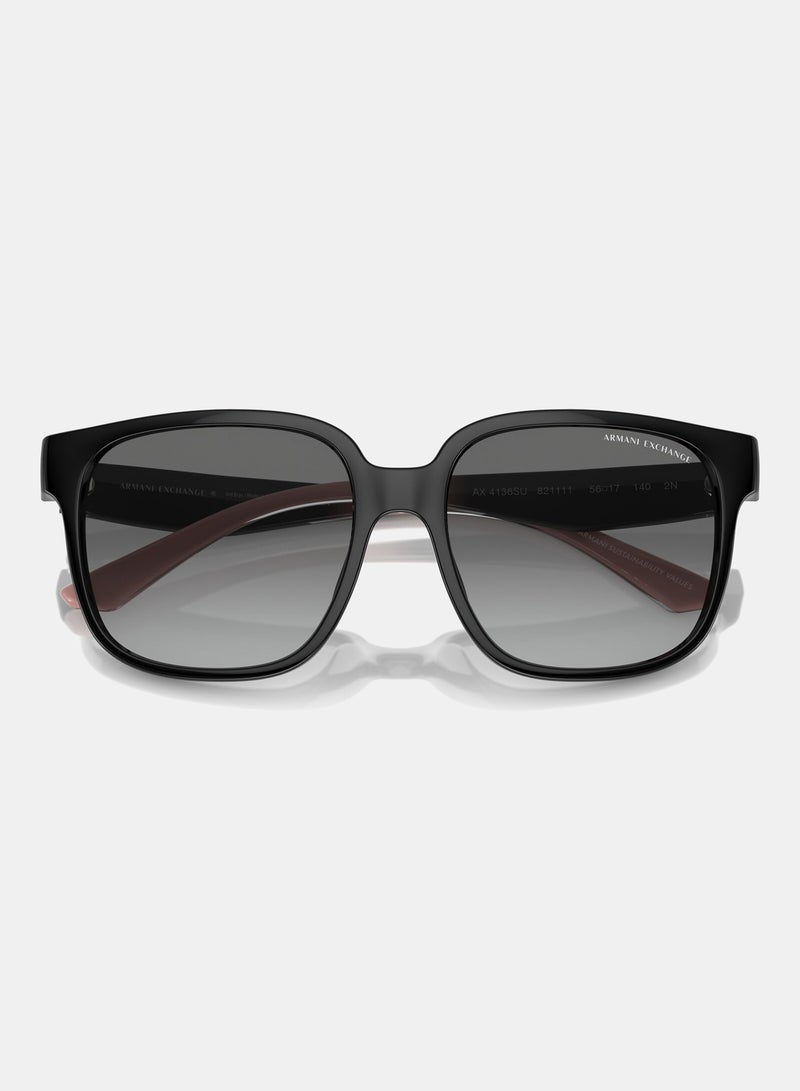 Armani Exchange Full Rimmed Square Sunglasses 0AX4136SU 56 821111 - Image 4